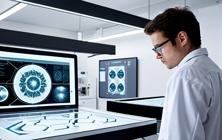 **Prompt 1: The Innovative Textile Engineer's Workspace**
    "A clean, futuristic laboratory setting where a focused textile engineer, dressed in smart-casual attire, is examining advanced smart fabrics on a sleek workbench. The fabrics exhibit subtle glowing lines or patterns, hinting at their conductivity and interactive properties. In the background, a large, transparent digital display shows complex molecular structures and design schematics. The overall aesthetic is minimalist, high-tech, and illuminated by soft, intelligent lighting, emphasizing innovation, precision, and the blend of engineering with modern design."