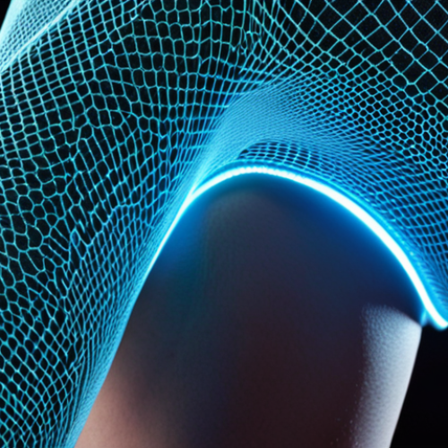 Home 23 **Prompt for Image 1 (Textile Revolution: Thread Meets Technology):**
"A close-up, dynamic shot of a futuristic smart textile. Traditional woven threads seamlessly integrate with glowing, intricate micro-circuitry and embedded sensors, symbolizing the fusion of craftsmanship and cutting-edge technology. Digital patterns subtly emanate from the fabric, hinting at AI integration and data flow. The aesthetic is high-tech and innovative, with a clean, modern feel. Detailed, macro photography, studio lighting, high resolution."