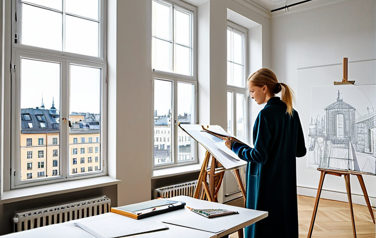 **
"A professional fashion designer sketching in a bright, modern studio in Stockholm, Sweden. She's wearing stylish, modest clothing, appropriate for a work environment. Sunlight streams through large windows overlooking the city. Safe for work, perfect anatomy, natural proportions, professional, modest, family-friendly, fully clothed."
**