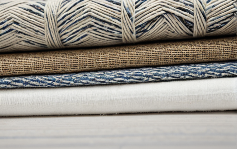 **Prompt:** "A close-up photograph showcasing various textile samples: cotton, linen, polyester, and a cotton-polyester blend. Each sample is clearly labeled and arranged on a clean, well-lit surface. The image emphasizes the textures and weaves of each material. Professional studio lighting, high resolution, perfect anatomy, safe for work, fully clothed, appropriate content, educational, professional."