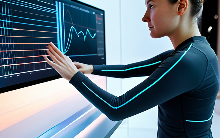 섬유기사와 관련 직종의 취업 가능성 - Image Prompt 1: The Smart Textile Innovator**