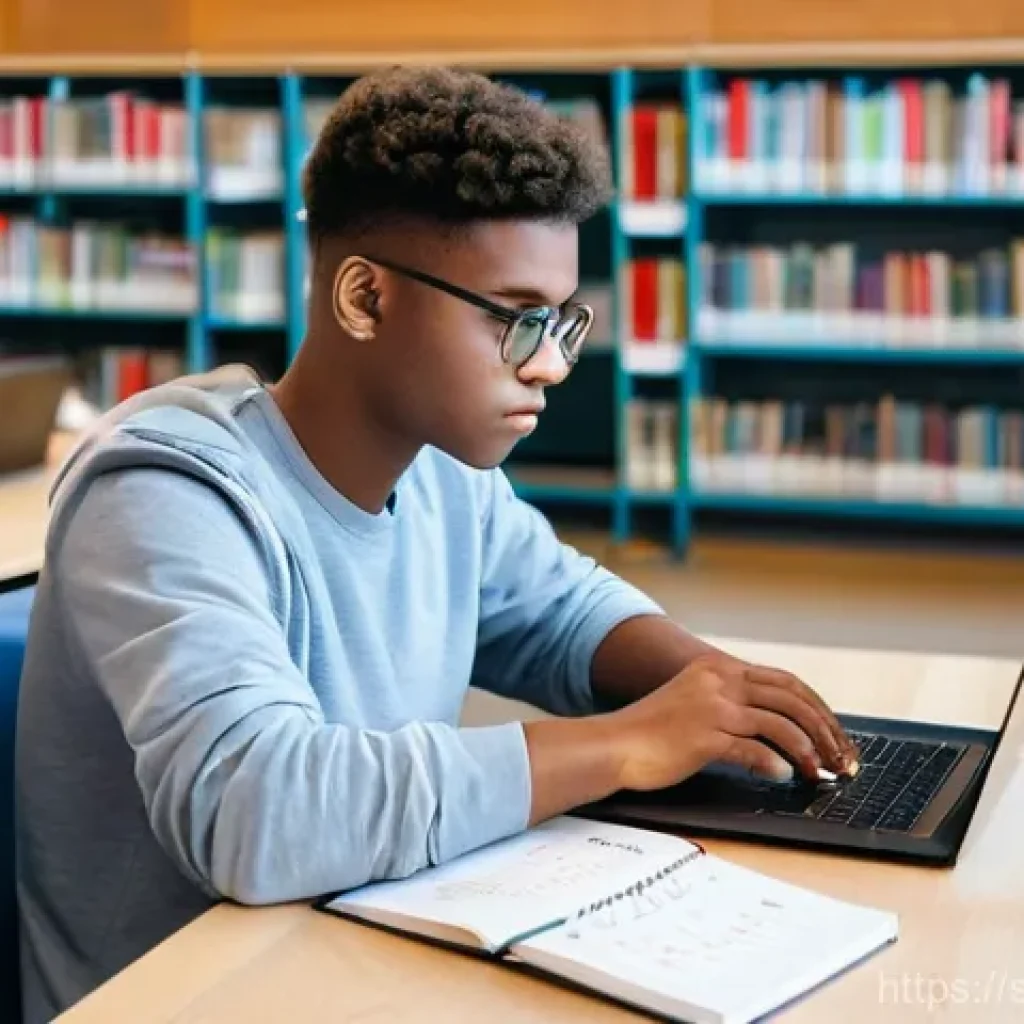 섬유기사 시험 준비 스터디 - **Prompt: Focused Textile Engineering Student at Borås University Library**
"A young, determined...