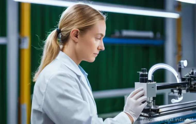 섬유기사와 섬유 제품 개발 - **A Vision of Swedish Textile Innovation**
A bright, modern textile laboratory in Sweden. In the...