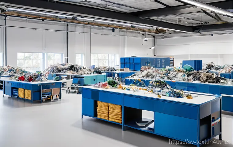 섬유기사 필기시험 핵심 노트 - **Prompt 1: Sustainable Textile Innovation Hub in Borås**
"A visually stunning and clean textile...
