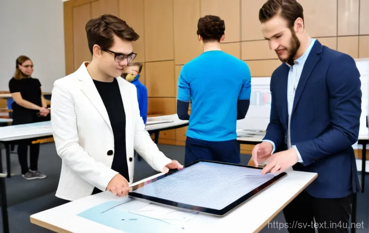 섬유기사와 실기시험 대비 성공 사례 - **Prompt:** A vibrant, futuristic textile innovation lab in Bor&aring;s, Sweden, with a focus on sustainab...