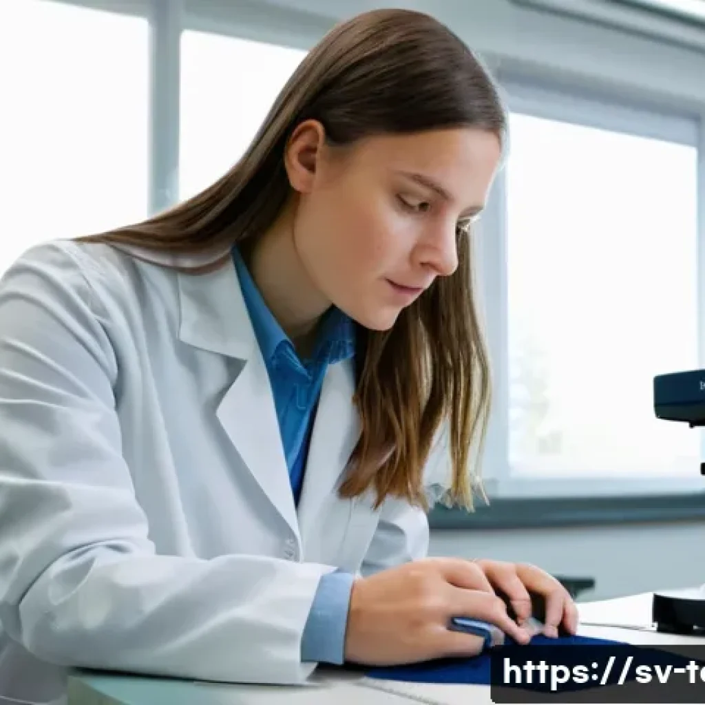 섬유기사 실기 시험 채점 기준 - **Prompt 1: Focused Preparation in a Swedish Textile Lab**
"A young female Swedish textile engin...