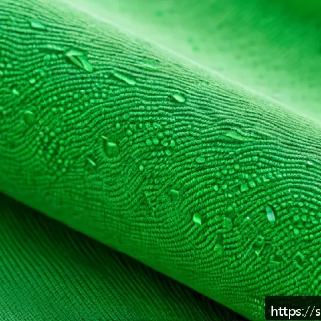 섬유기사와 산업용 섬유 - A close-up, hyper-realistic image of sustainable textiles made from biobased fibers such as lyocell ...