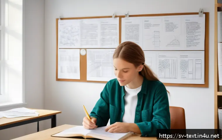 섬유기사 실기시험의 준비 전략 - A focused Swedish textile technician student studying in a bright, modern Scandinavian-style room, w...