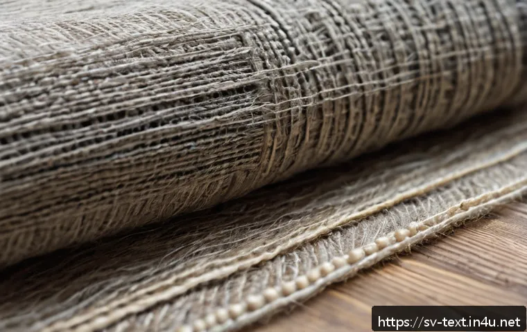 섬유기사 필기시험 요점 노트 - A detailed close-up image of various natural textile fibers including soft cotton, warm wool, smooth...