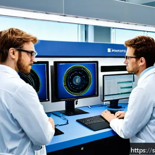 Home 30 섬유기사 자격증 효용성 - A modern textile engineering laboratory in Sweden, showcasing advanced fiber analysis equipment like...