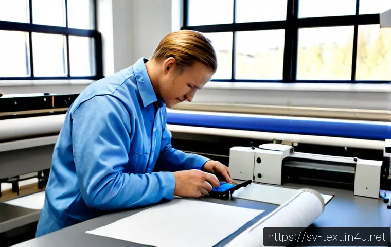 Home 17 섬유기사 자격증과 관련 산업 - Photorealistic Swedish textile quality laboratory, a certified textile engineer in practical workwea...